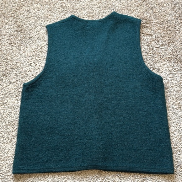 Vintage Pendleton Wool Green Gold Detail Embroidered Button Up Vest - Picture 6 of 6